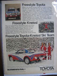 1975 Toyota Celica GT Kneissl Ski Team Ad Donavan Phillips Peny Street