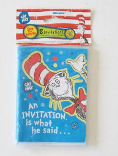 Dr. SeussThe Cat in the Hat Party Invitations   NIP