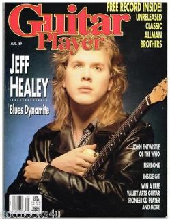 Guitar Player Magazine (August 1989) Jeff Healey / John Entwistle