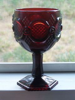 Avon Cape Cod Ruby Red 4 Large Water Goblets   multiple sets available
