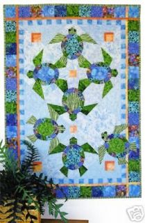 Newly listed ~ NEW QUILT PATTERN ~ BEAUTIFUL 40X56 DANCING TURTLES~