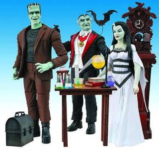 MUNSTERS FAMILY SET 5 GRANDPA, LILLY, HERMAN FIGURES & EDDIE, MARYLIN