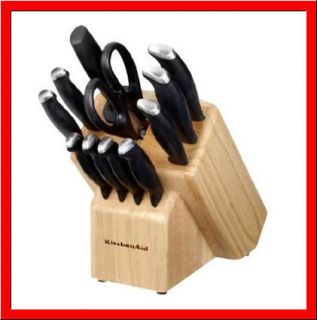 KitchenAid Cooks Series FINE EDGE CUTLERY Set   12 pcs + BLOCK knife