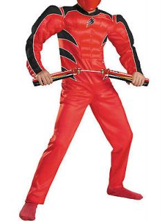 Boys Red Ranger Halloween Costume Large 10 12 SUIT ONLY Jungle Fury