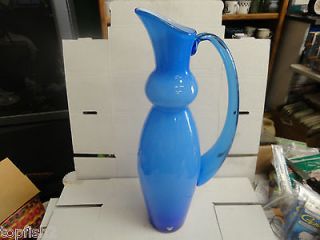 Orrefors Blue Art Glass Vase or Decanter, 16 Tall (Used/EUC/Rare )