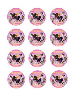HORSELAND Custom Edible CUPCAKE Image Icing Toppers