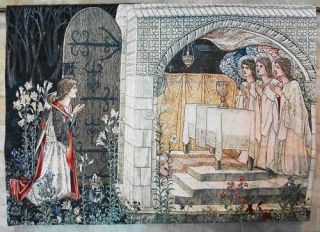 WILLIAM MORRIS MEDIEVAL TAPESTRY THE ATTAINMENT RIG HT
