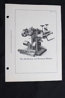 FAY & EGAN 1909 No. 234 Routing & Mortising Machine