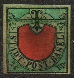 1845 Switzerland Basel No.3L1(a1) 2 1/2c Reproduction
