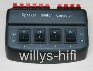 Loudspeaker Speaker Switch Selector Box 4 way New