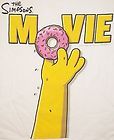 Movie White T Shirt Size XL Homer Hand Holding Donut with Sprinkles