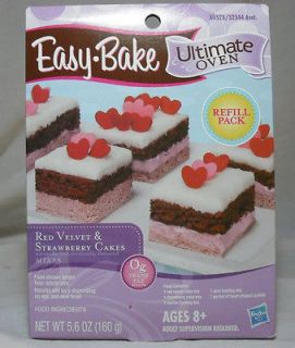 NIP Easy Bake Ultimate Oven Red Velvet & Strawberry Cake Refill Pack