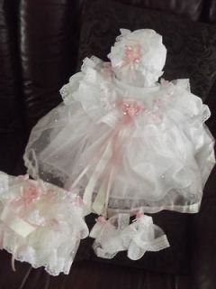 Newly listed DREAM 0 3 months BABY GIRLS PINK SILVER SPARKLES DRESS