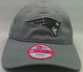 New England Patriots New Era 9Forty Womens Adjustable Gray Slouch Cap