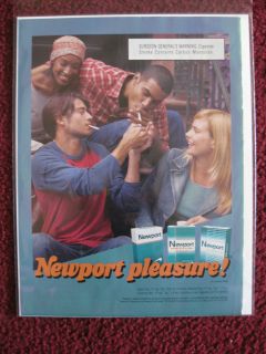 2005 Print Ad NEWPORT Cigarettes ~ Friends Sharing Lighter