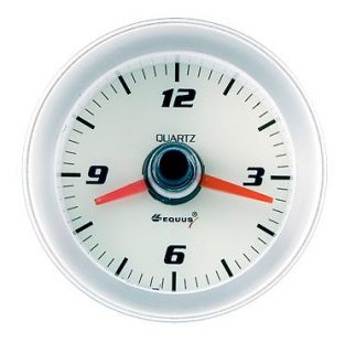 Inch Analog Dashboard Quartz Clock White Faced / Aluminum Bezel