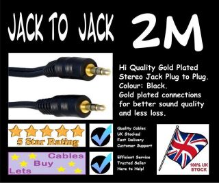 Stereo Jack Audio Lead Connect PC to Monitor for Sound GOLD Cable NEW