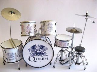 Miniature Drum Set ROGER TAYLOR FREDDIE MERCURY   QUEEN Music Gift
