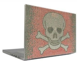 Skull 10 Crystal Rhinestone Bling Laptop Sticker Sheet Cover Skin