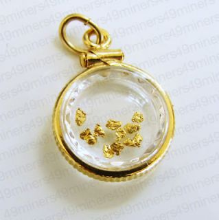 22k GOLD NUGGET PENDANT PLACER GOLD NUGGETS JEWELRY LOCKET PERFECT