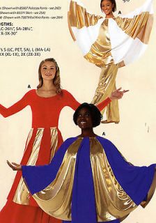 wear Cape or Skirt Metallic Gold Panels Liturgical Circle ch/adult