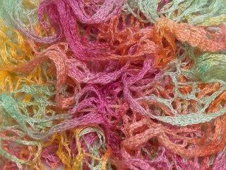 Lot of 4 x 100gr Skeins ICE FLAMENCO Scarf Yarn Rose Pink Yellow Light