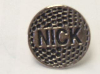 PERSONALIZED SILVERPLATED GOLF BALL MARKER   YOUR NAME