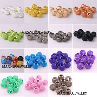Wholesale Mixed Color European Mesh Beads Fit for Hoop Earrings Pick