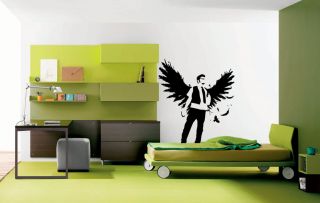 man angel wings nice Wall Decor Vinyl Decal Sticker MURAL Interior