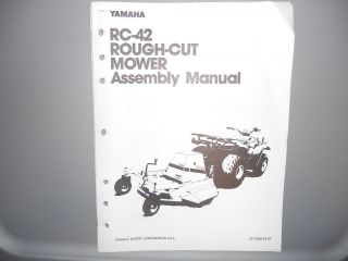 Yamaha Factory Setup Assembly Manual RC 42 Rough Cut Mower