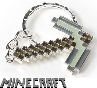 Minecraft Pickaxe Keychain Gamer Collectable Merchandise Geek Key Ring