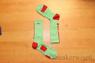 Nike Elite Lebron James Jade Dri Fit Basketball Socks med large or xl