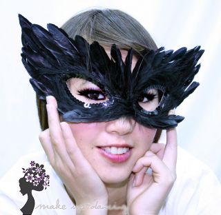 COL MARDI GRAS MASK FEATHER Costume Masquerade Ball Party Venetian