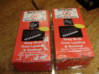GONE STAINLESS STEEL BIRD SPIKES PEST CONTROL 12 TOTAL FEET NEW