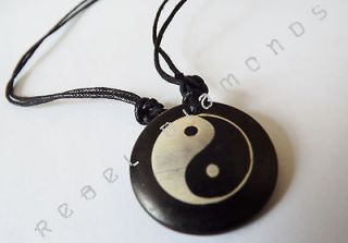 SURFER STYLE TRIBAL YING YANG URBAN PENDANT NECKLACE