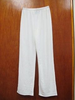 Womens Off White Comfy Fit Elastic Waist Straight Leg Jersey Knit