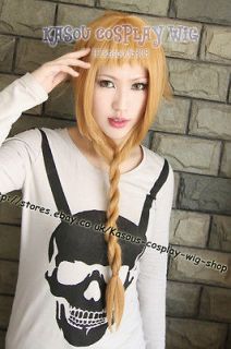 Soul Eater Medusa ash blonde pre  styled cosplay wig /70cm