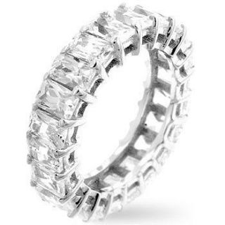 Newly listed 925 STERLING SILVER BAGUETTE CZ ETERNITY RING SIZE 5,6,7
