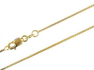 14k gold over Sterling Silver Box Chain 0.9mm {Available in Different