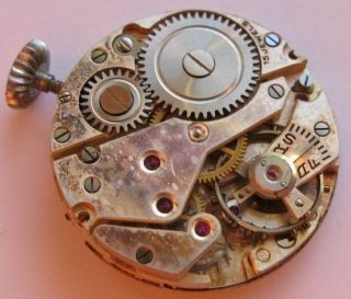 used AS 1002 Elco watch movement 15 jewels for part