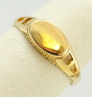 Stunning Childs / Baby Solid 9ct Gold Signet Ring Brand New Engraving
