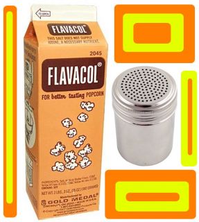 FLAVACOL Theater Popcorn Seasoning Salt 35oz W/ Stainless Steel Shaker
