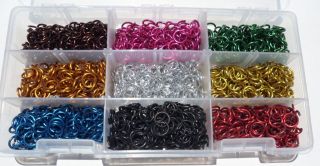 Jeweler Starter Kit JUMP RINGS Anodized Aluminum 1/4 16g SAW CUT