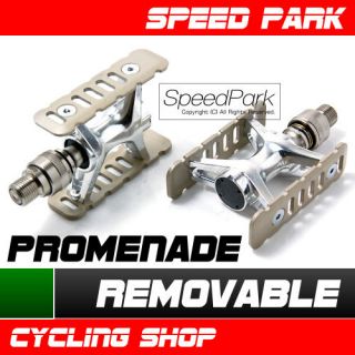 NEW MKS PROMENADE Removable Pedals (Gold/Silver)