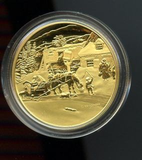 2001 Canadian $200 Gold coin Krieghoff Habitant farm