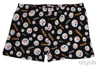 Pittsburgh STEELERS NFL Lite PJ LOUNGE SHORTS w STEELERS Logo Scatter