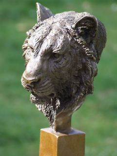 Newly listed LION TIGER PANTHER BIG CAT SIGNED PURE BRONZE STATUE