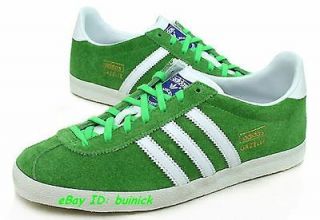 ADIDAS GAZELLE OG SUEDE Trainers Military Green White vintage kick new