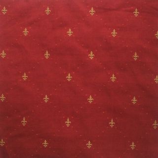 NEW 84 Petite Fleur de Lys Cayenne Red Fabric Shower Curtain Lined