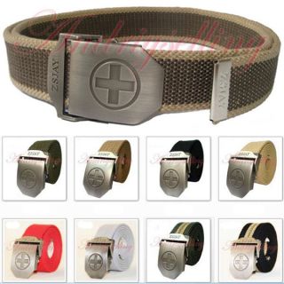 CROSS Stainless Steel Buckle Military Army Mens Womens Sports Web